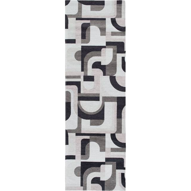 Saxon Beige Nuance 80 x 250 cm Rug - Black (80x250cm)