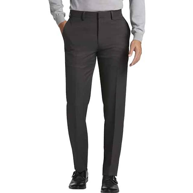 Haggar Men's Premium Comfort Slim Fit Flat Front Dress Pant Charcoal Gray - Size: 32W x 32L