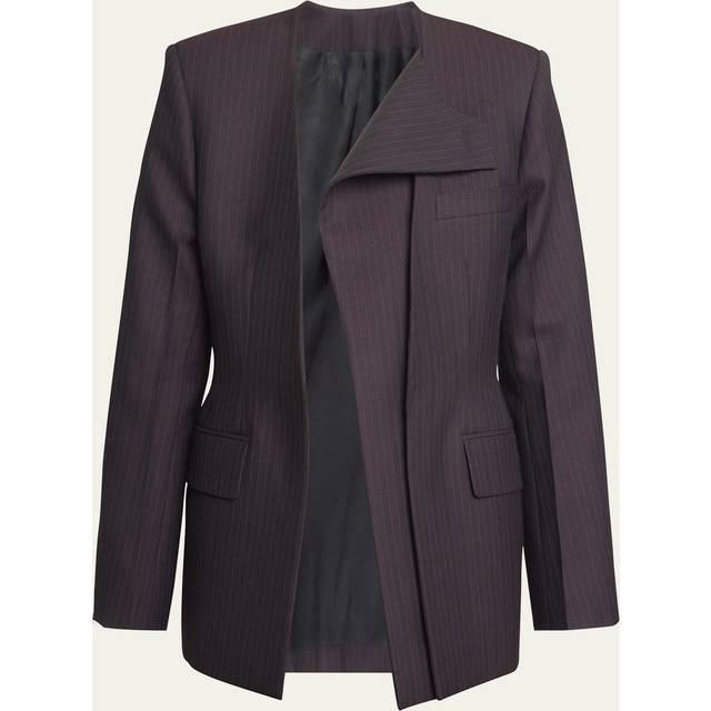 Victoria Beckham Herringbone chalk stripe blazer