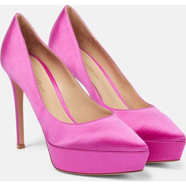 Gianvito Rossi Dasha satin platform pumps - pink (UK 3)