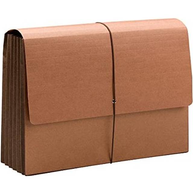 "Smead TUFF Expanding File Wallet  5-1/4"""""""" Expansion  Flap and Cord Closure  Extra Wide Legal Size  Redrope  10 per Box (71166)"