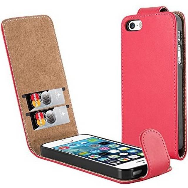 (Red) For iPhone SE Soft Leather Top Flip Wallet Case