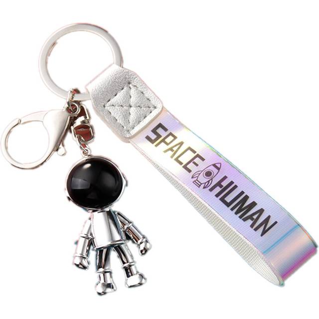 Aerospace Robot Doll Keychain Pendant Alien 3D Car Chain Lock Key Ring UFO Cute Female Bag Accessories Male Gift Couple Lanyard
