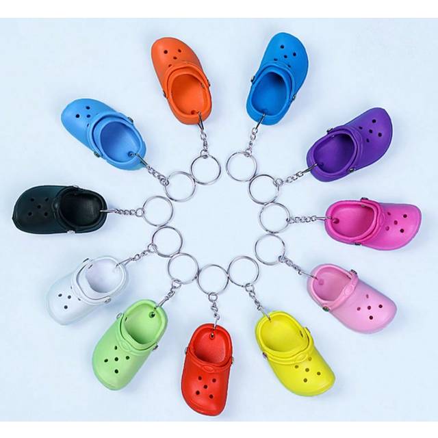 1 st Unisex söt sko Nyckelring Nyhet Rolig nyckelring Nyckelring Tillbehör för ryggsäck Charm Tillbehör Telefon Hänge Bilnyckel prydnad Vän Lärargåva - Multifärgad (1,2,3,4,5,6,röd,gul,Lila,grön,rosröd)