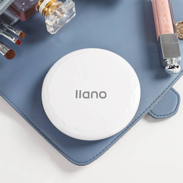 LLANO LED Lighted Travel Makeup Mirror, 1x/2x Magnification, Compact, Portable For Handbag, Purse, Pocket, 3.5 Inch Illuminated, Folding, Handheld, 2-Sided