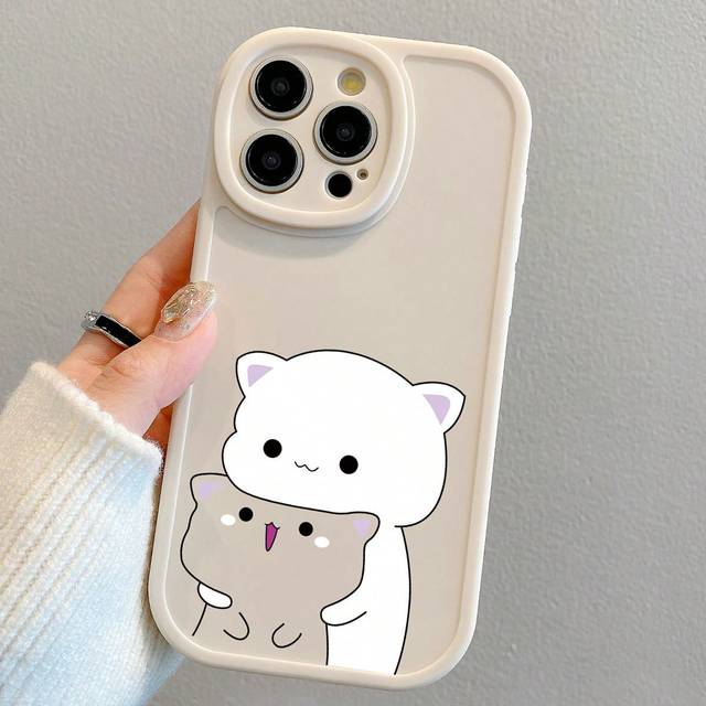 1st Cartoon Cat Big Eye telefonfodral med matt finish kompatibel med Apple IPhone 16, IPhone 16 Plus, IPhone 16 Pro Max, IPhone 16 Pro, Apple Phones, - Multifärgad (Multi-size)