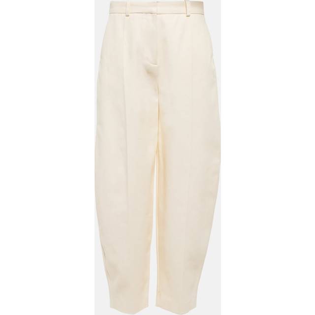TOTEME Beige Barrel-Leg Trousers - 120 Ecru - DK 38