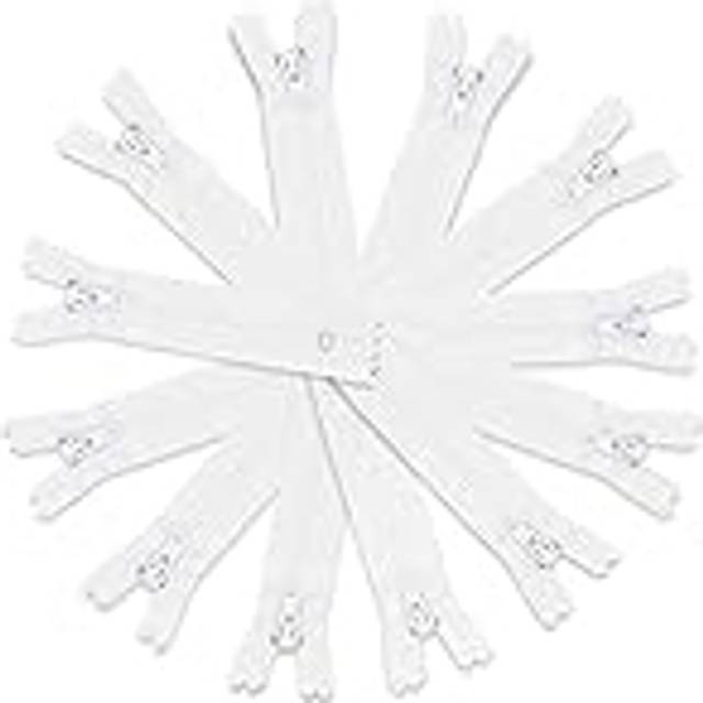 ZipperStop Wholesale Authorized Distributor YKK 14 Zipper YKK #3 Skirt & Dress Color 501 White (12 Zippers / Pack)
