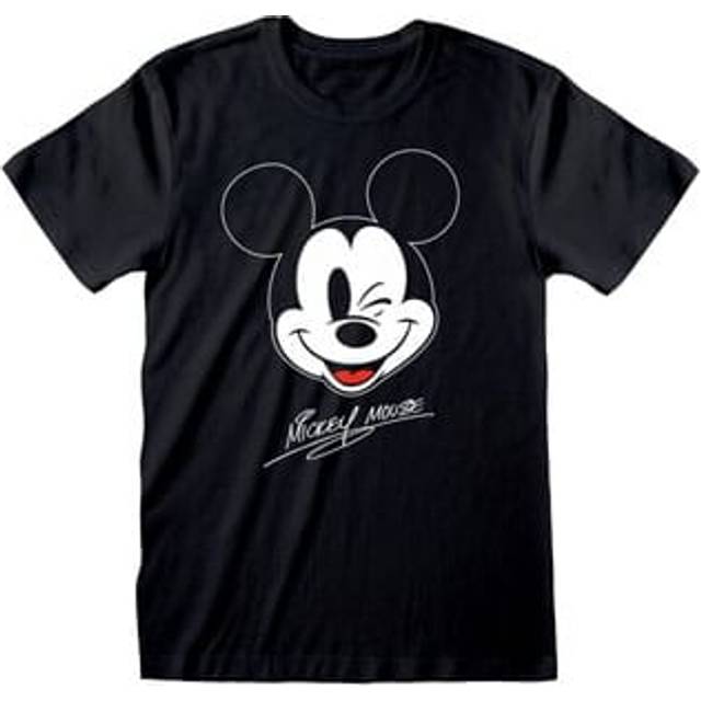 Musse & Mimmi Pigg - Anime T-shirt - Mickey Face - S XXL - för Herr - svart