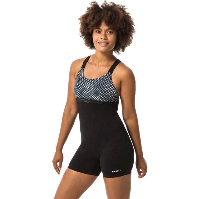 Decathlon Aquafit Aquabiking Shorty 1-Piece Swimsuit Elea - Grey - 12