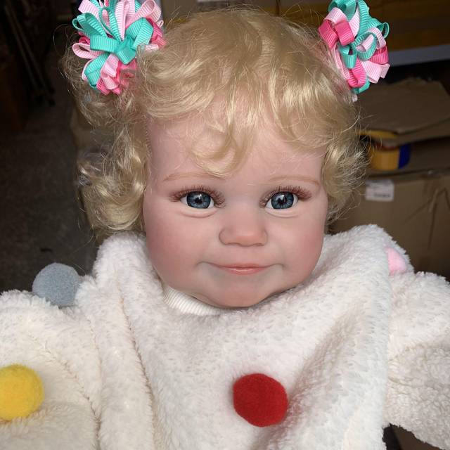 Bebe Reborn Doll 3D-paint Skin with Vein, 60 CM Silicone Baby Toy For Girl Smiling Toddler Lifelike with Cloth Body Finished doll