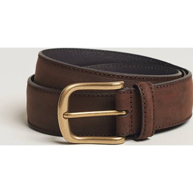 Crockett & Jones 3,5 cm Belt Dk Brown Rough-Out Suede