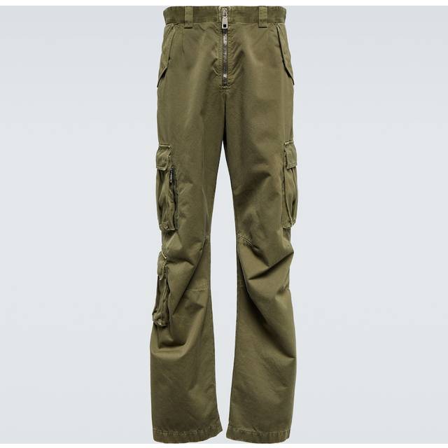Dolce&Gabbana High-rise cotton cargo pants - green (UK 30)
