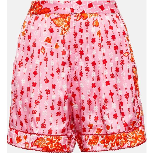 Poupette St Barth Isabelle floral satin shorts - pink (UK 8)