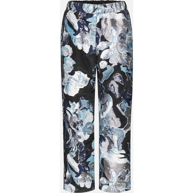 Stine Goya Isra Floral-Jacquard Wide-Leg Trousers - XS - Multi