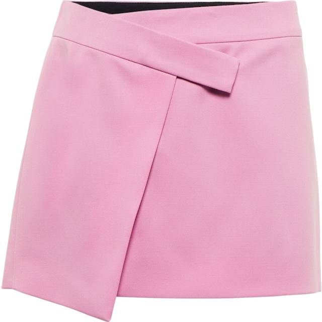 The Attico Cloe wrap wool gabardine miniskirt - pink (UK 12)