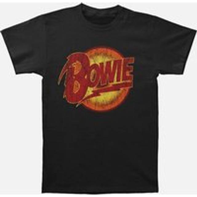 (M, Black) David Bowie Unisex Adult Diamond Dogs Vintage Logo T-Shirt