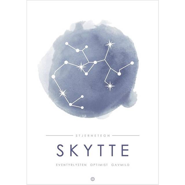 Citatplakat Affisch - A3 - Constellation - Skytten - Blå - Citatplakat - One Size - Affisch