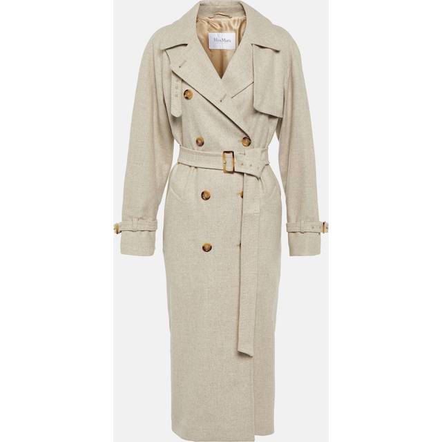 Max Mara Murena alpaca, cashmere, and camel trench coat - beige (UK 10)