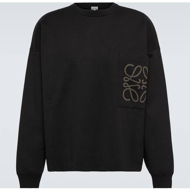 Loewe Anagram cotton-blend sweatshirt - black (UK 38)