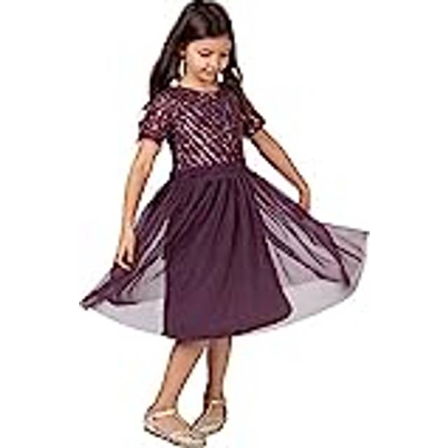 Maya Deluxe Kids' Sequin Midi Dress