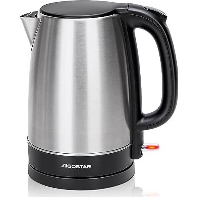 Aigostar - Electric Kettle, 1.7L Quiet Fast Boil Kettle Cordless, Boil-dry Protection, Stainless Steel, 2200W - Milo