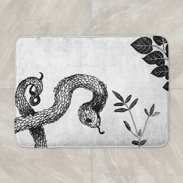 Snake And Botanicals Bath Mat