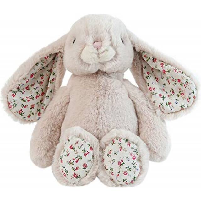DILLY DUDU Blossom Bunny Rabbit Stuffed Animal Plush Toy Best Gifts 10-Inch(Beige)