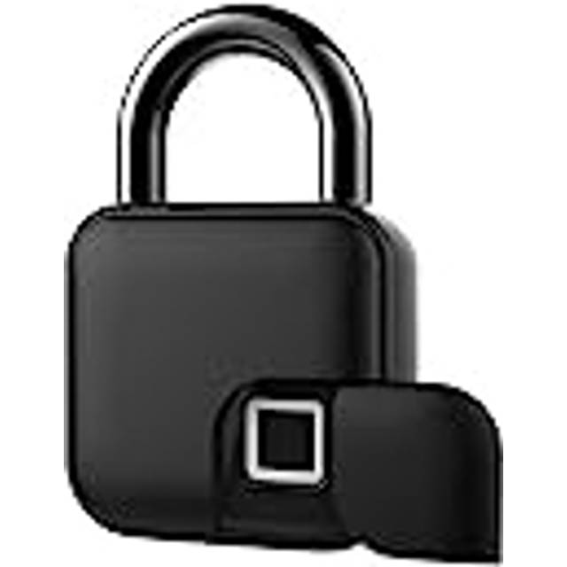 Fingertryckslås, Eseesmart kombination Padlock med fingerpirnt & Bluetooth-app, USB-laddning smart padlock, nyckellöst thumbprint lås för gym lös, skollös, ryggsäck, resväska
