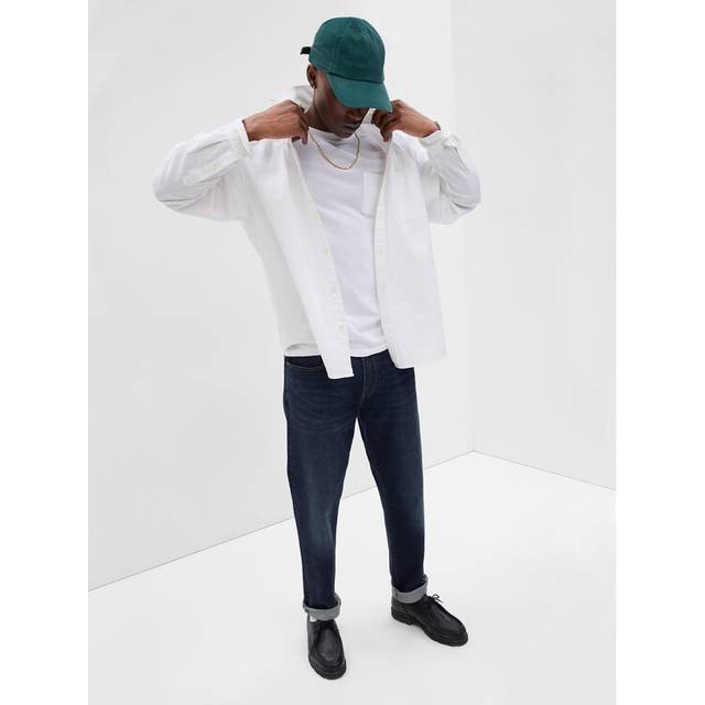 Pants GAP Denim Pants Slim Straight Worn Dark W32/L32 (W32/L32)