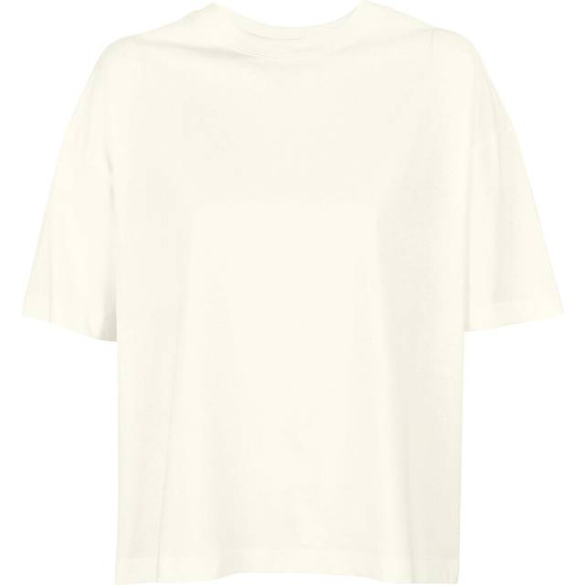 (XS, Off White) SOLS Womens/Ladies Boxy Organic Oversized T-Shirt