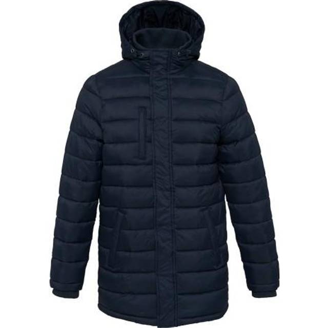 Kariban Mens Lightweight Long Padded Parka Jacket XXL Dark blue