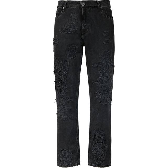 Distressed Straight-leg Denims size 31 (31)