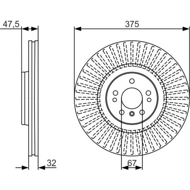 Bosch Brake Disc Single - 0986479A26