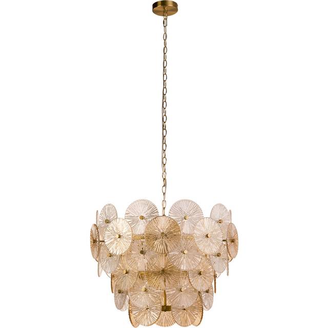 Searchlight 88210-9BZ Wagon Wheel 9 Light Pendant Bronze Metal Clear A