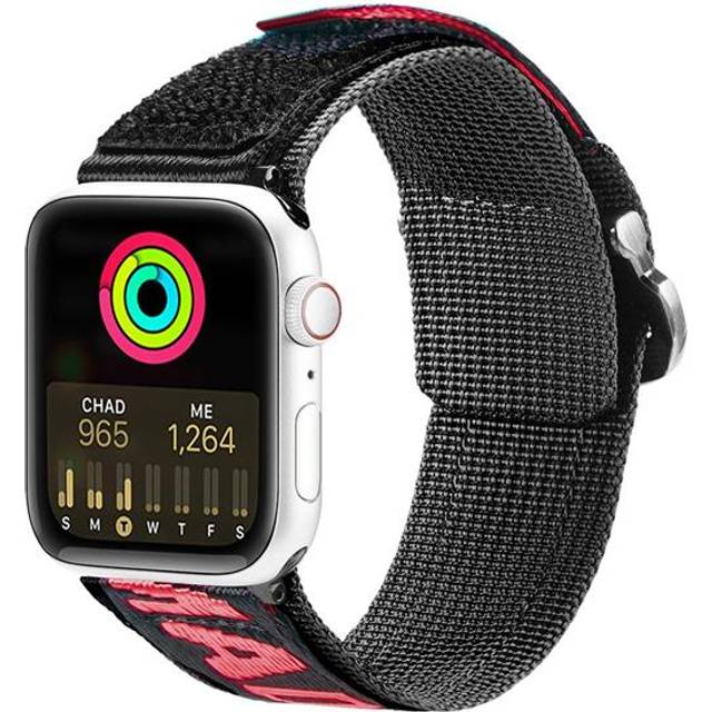 Dux Ducis Apple Watch 4/5/6/7/8/SE/Ultra (49/45/44/42mm) Armband Nylon - RÃ¶d