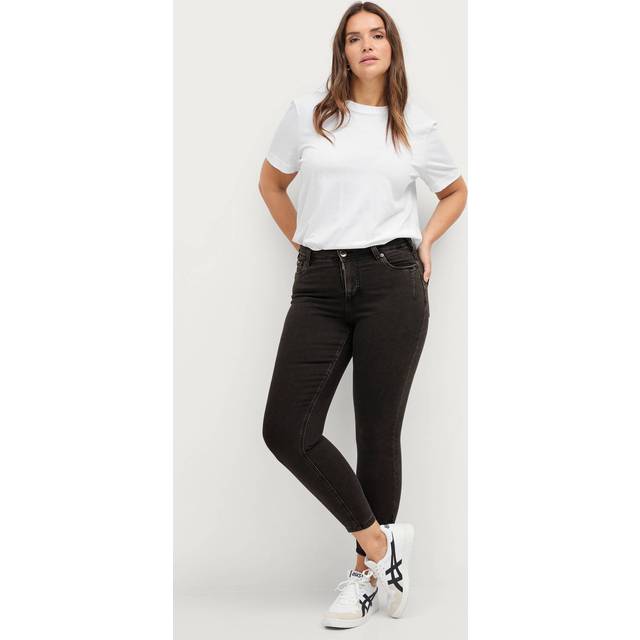 Zizzi - Jeans Amy Cropped - Grå