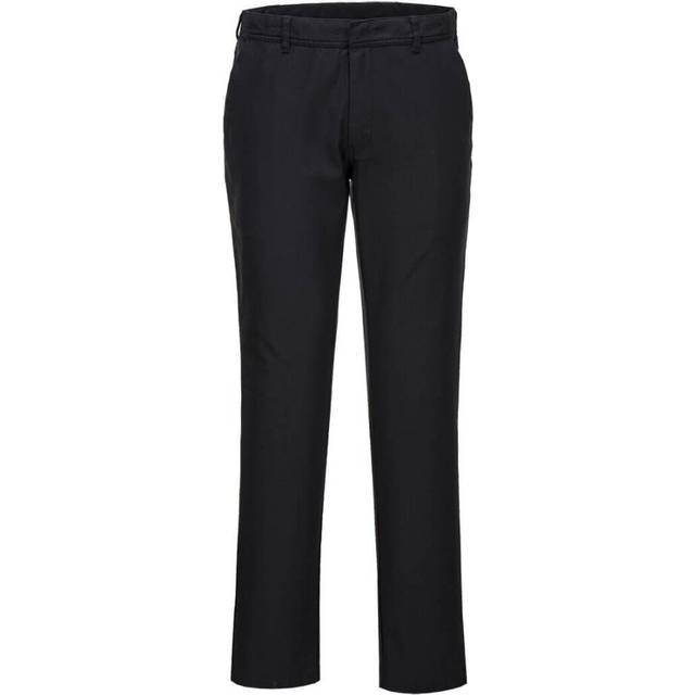 (26R, Black) Portwest Womens/Ladies Stretch Chino Slim Trousers