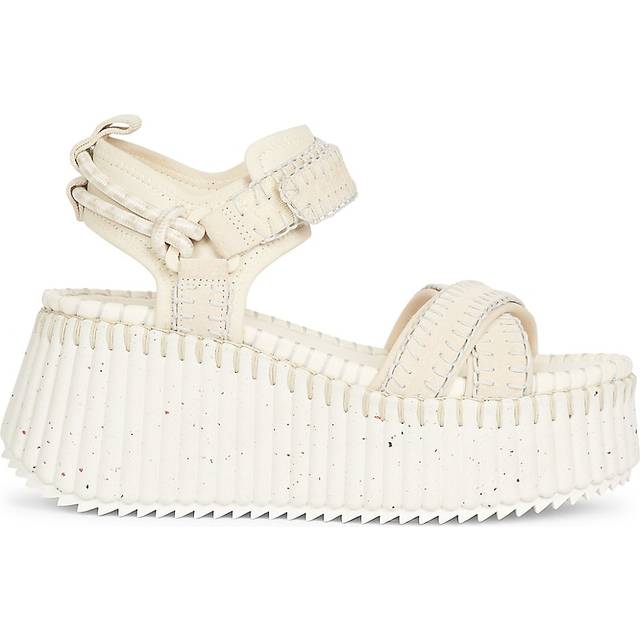 Chloé Nama Suede Wedge Sandal