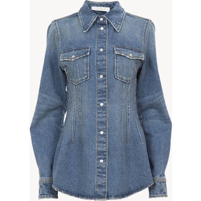Stone Washed Slim Fit Denim Shirt size 40 (40)