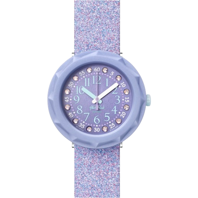Flik Flak Childrens Shine Bright Lilaxus Watch FCSP102 - Purple