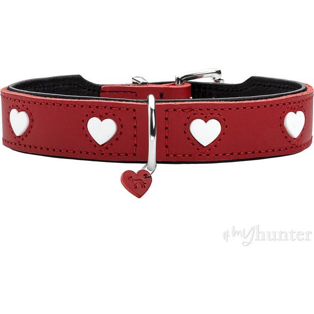 Hundhalsband Hunter Love M 41-49 cm Röd