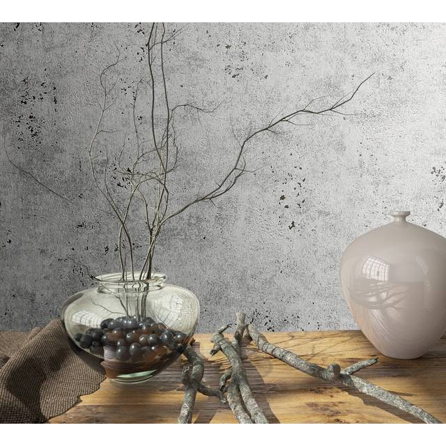 Galerie Urban Textures Plain Texture Silver Grey Wallpaper 34267, Silver