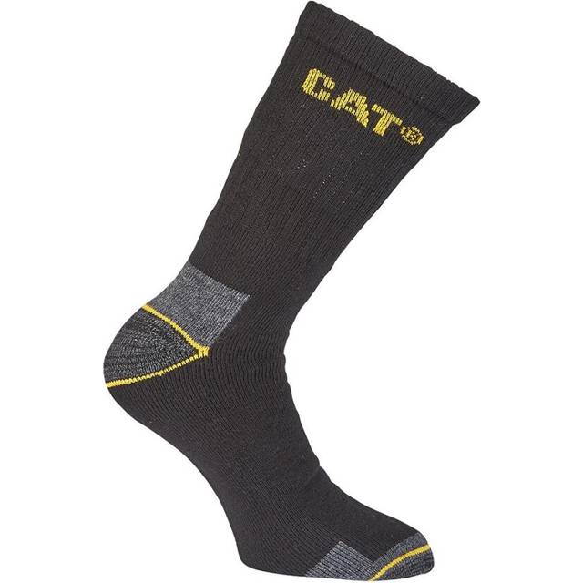 Men CAT Black Combed Cotton Mens Work Socks  Pack of 3 Pairs 0