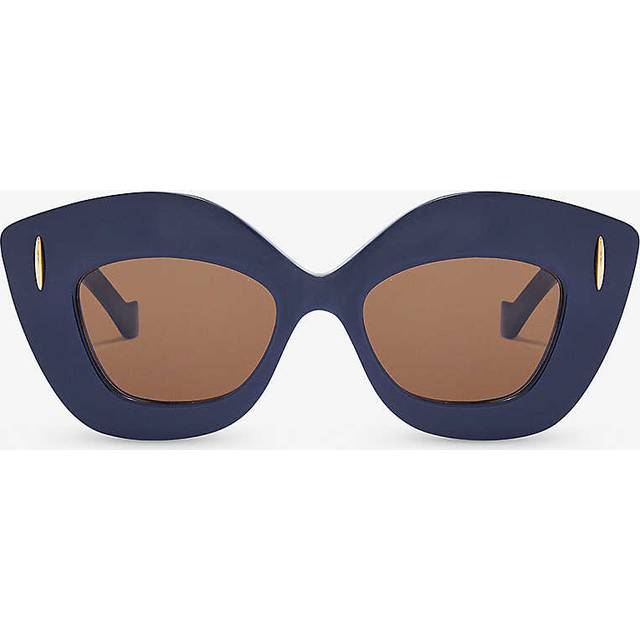 Loewe Womens Vy Blue G736sunx02 Retro-screen Acetate Sunglasses 1 Size - NAVY BLUE
