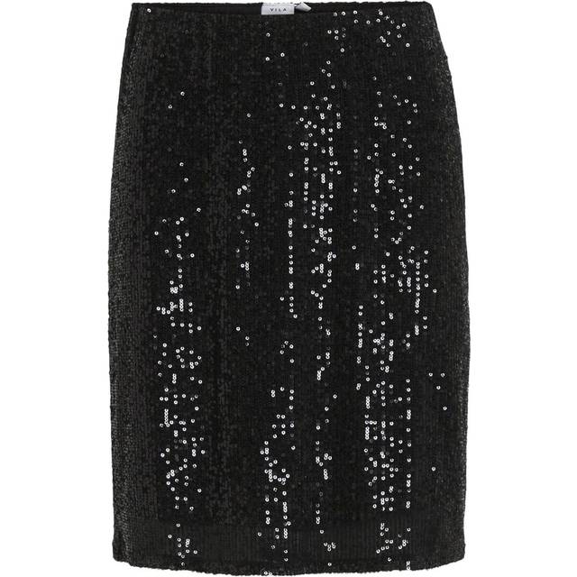 VILA Visparkling Hw Short Skirt/Ka |Svart |M