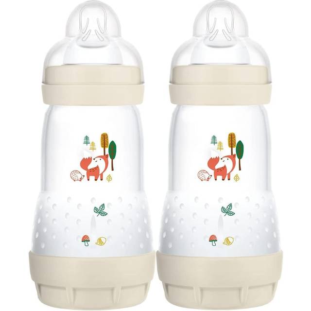 MAM Colours of Nature Anti Colic Self Sterilising Bottle 260ml - 2 Pack