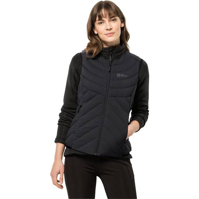 Jack Wolfskin Dam Athletic dunväst, svart, S