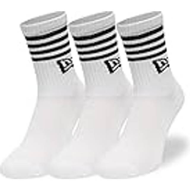 New Era – Vita, randiga strumpor, 3-pack-Vit/a