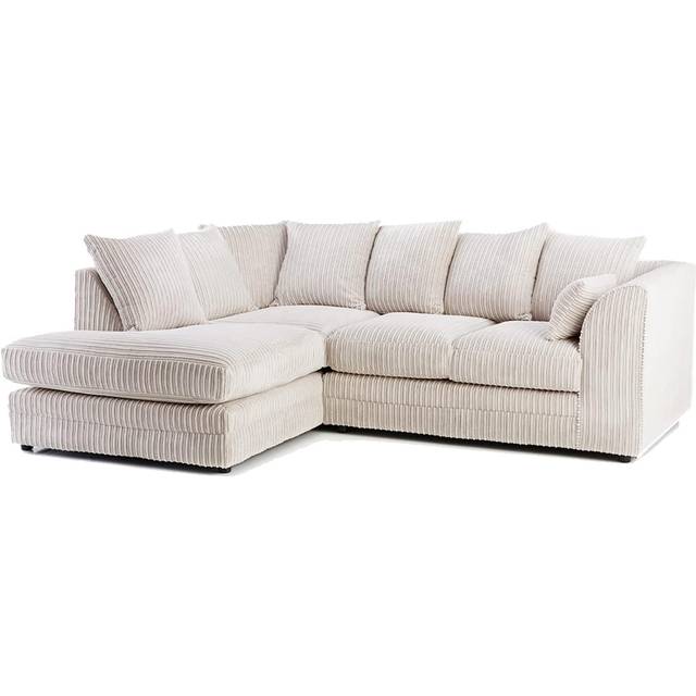 Luxor 4 Seater Cream Jumbo Cord Scatter Back Sofa